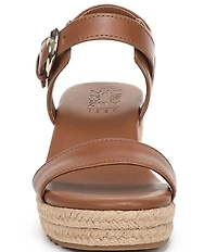 Naturalizer Stella Leather Platform Wedge Espadrille Sandals