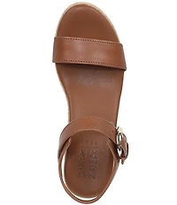 Naturalizer Stella Leather Platform Wedge Espadrille Sandals