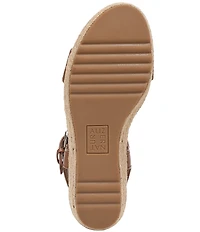 Naturalizer Stella Leather Platform Wedge Espadrille Sandals