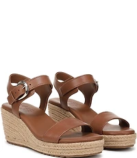 Naturalizer Stella Leather Platform Wedge Espadrille Sandals