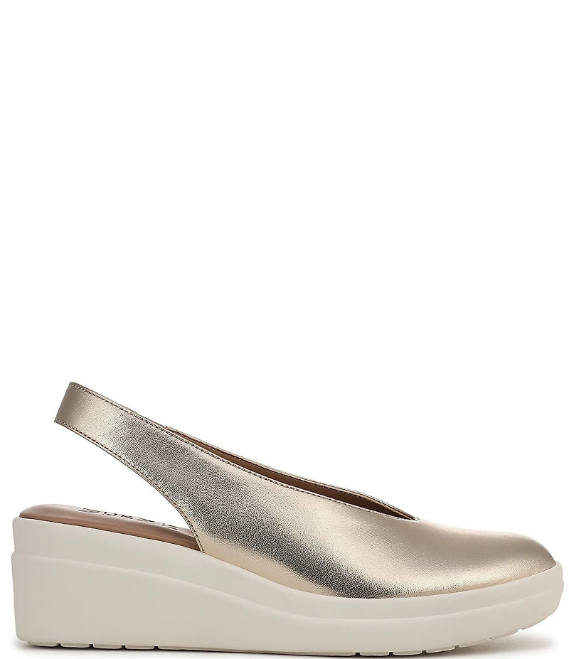 Naturalizer Sutton Leather Slingback Wedge Pumps