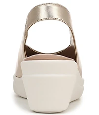 Naturalizer Sutton Leather Slingback Wedge Pumps