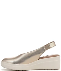 Naturalizer Sutton Leather Slingback Wedge Pumps