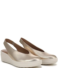 Naturalizer Sutton Leather Slingback Wedge Pumps