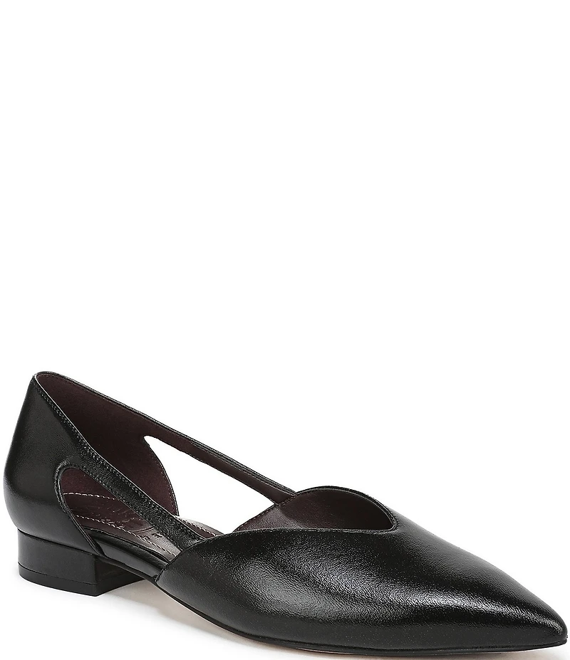 Naturalizer Sydney Leather Cutout Pointed Toe Dress Flats