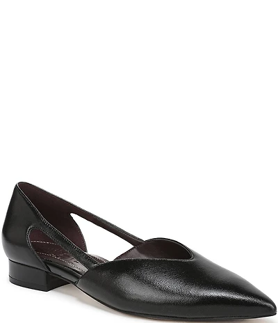 Naturalizer Sydney Leather Cutout Pointed Toe Dress Flats