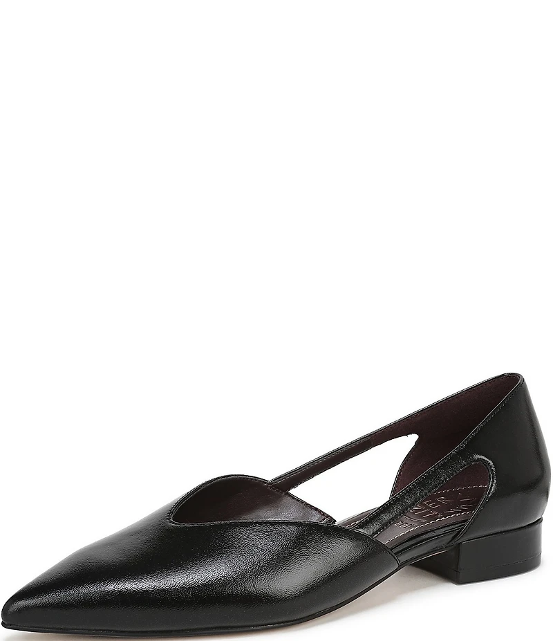 Naturalizer Sydney Leather Cutout Pointed Toe Dress Flats