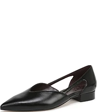 Naturalizer Sydney Leather Cutout Pointed Toe Dress Flats