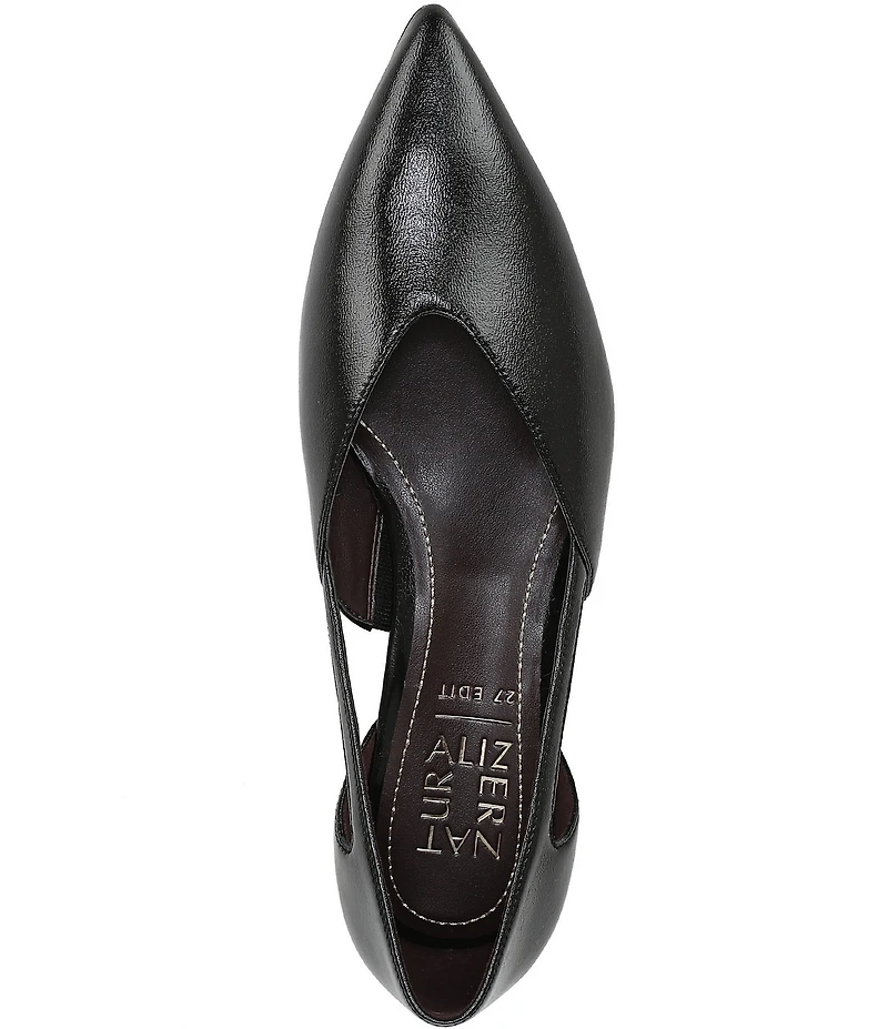 Naturalizer Sydney Leather Cutout Pointed Toe Dress Flats