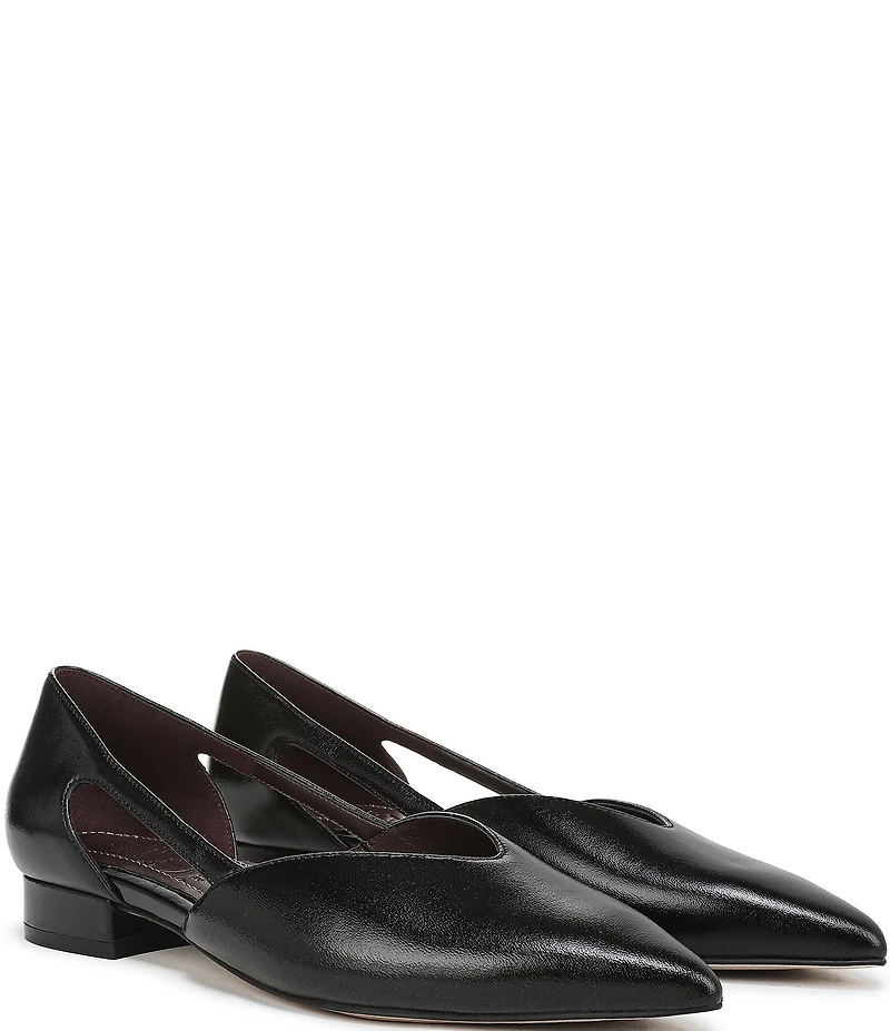 Naturalizer Sydney Leather Cutout Pointed Toe Dress Flats