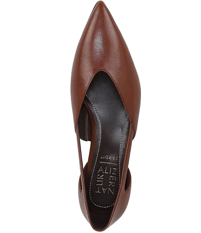 Naturalizer Sydney Leather Cutout Pointed Toe Dress Flats