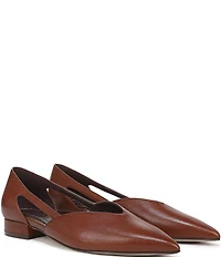 Naturalizer Sydney Leather Cutout Pointed Toe Dress Flats
