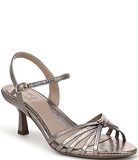 Naturalizer Tawny Metallic Snake Print Knotted Strappy Dress Sandals