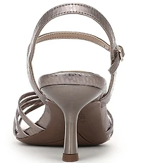 Naturalizer Tawny Metallic Snake Print Knotted Strappy Dress Sandals