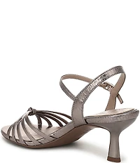 Naturalizer Tawny Metallic Snake Print Knotted Strappy Dress Sandals
