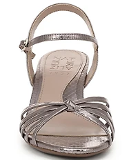 Naturalizer Tawny Metallic Snake Print Knotted Strappy Dress Sandals