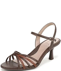Naturalizer Tawny Snake Textured Strappy Knotted Dress Sandals