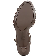 Naturalizer Tawny Snake Textured Strappy Knotted Dress Sandals