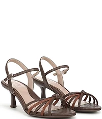 Naturalizer Tawny Snake Textured Strappy Knotted Dress Sandals