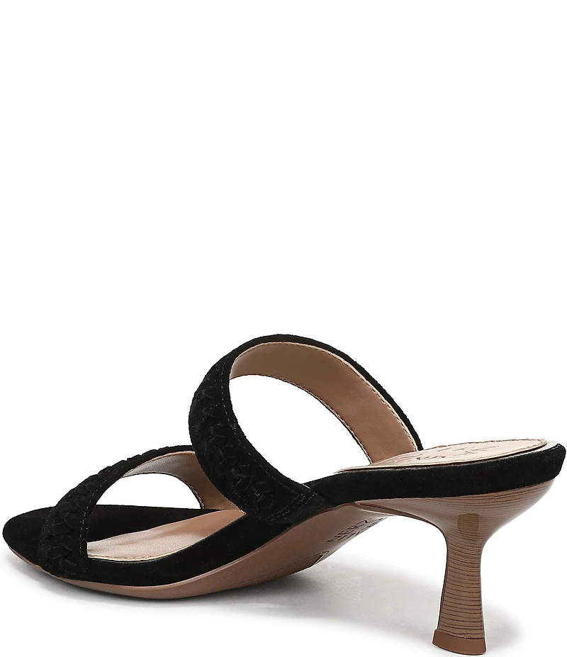 Naturalizer Terra Suede Braided Detailing Slip On Dress Sandals