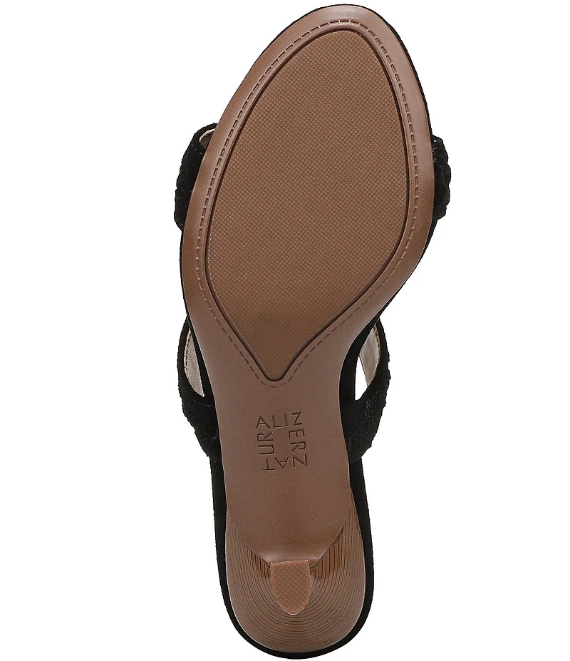 Naturalizer Terra Suede Braided Detailing Slip On Dress Sandals
