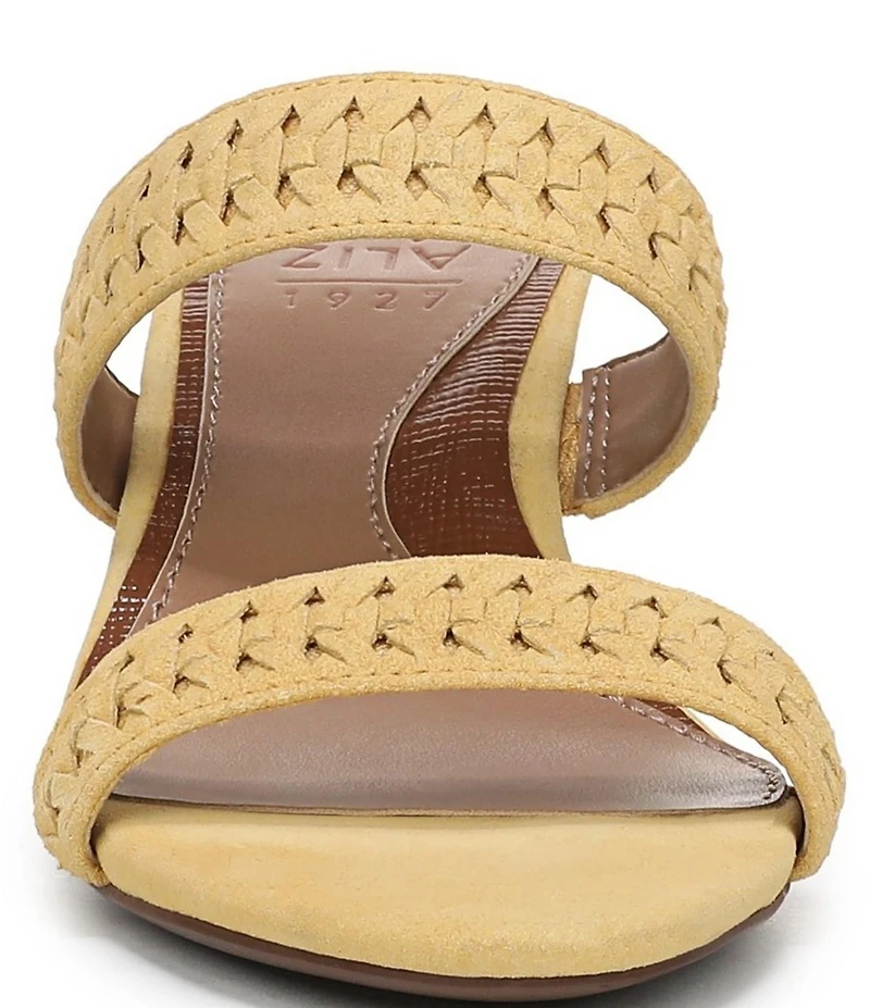 Naturalizer Terra Suede Braided Detailing Slip On Dress Sandals
