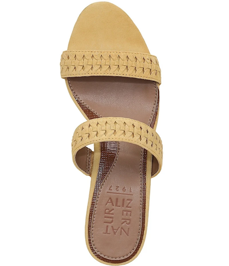 Naturalizer Terra Suede Braided Detailing Slip On Dress Sandals
