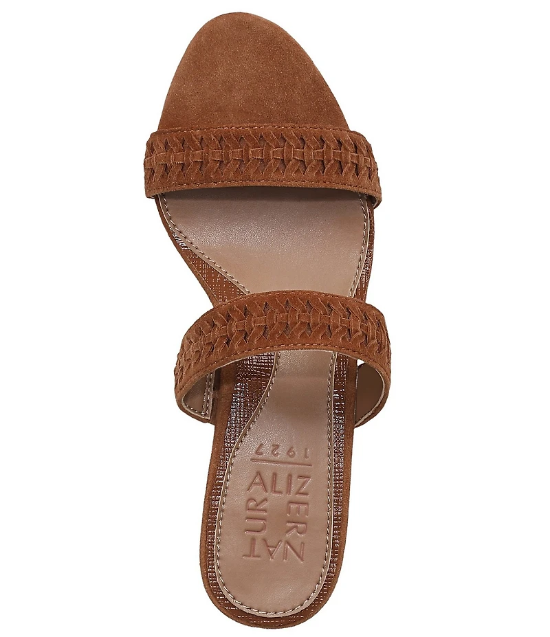 Naturalizer Terra Suede Braided Detailing Slip On Dress Sandals