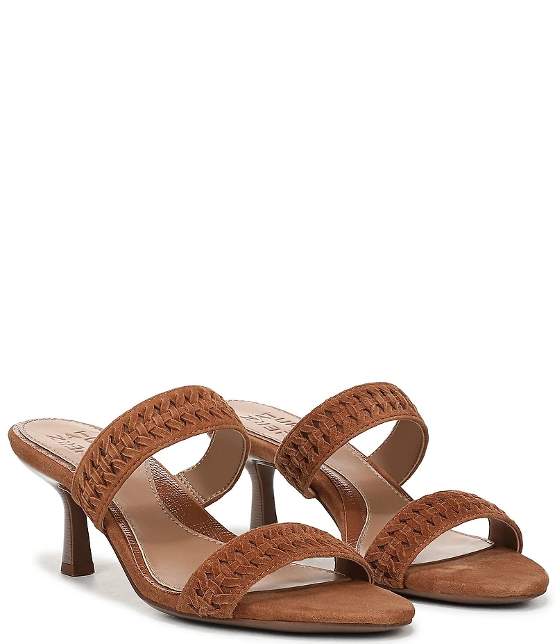 Naturalizer Terra Suede Braided Detailing Slip On Dress Sandals