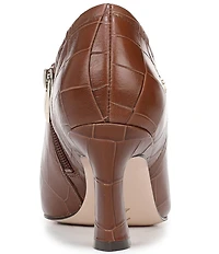 Naturalizer The Elena Croco Embossed Leather Pointed Toe Dress Shooties