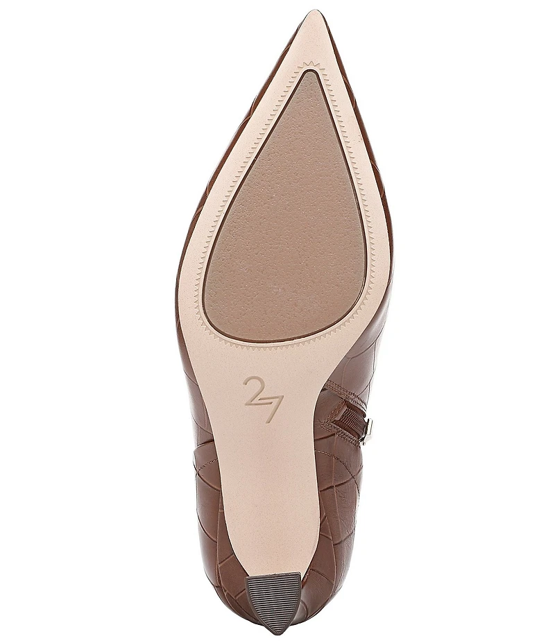 Naturalizer The Elena Croco Embossed Leather Pointed Toe Dress Shooties