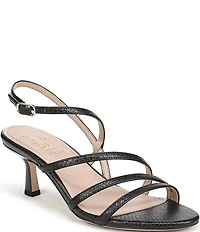 Naturalizer Tiffi Strappy Snake Embossed Leather Dress Sandals
