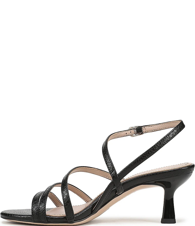 Naturalizer Tiffi Strappy Snake Embossed Leather Dress Sandals