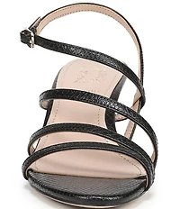 Naturalizer Tiffi Strappy Snake Embossed Leather Dress Sandals