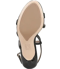 Naturalizer Tiffi Strappy Snake Embossed Leather Dress Sandals