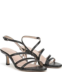Naturalizer Tiffi Strappy Snake Embossed Leather Dress Sandals