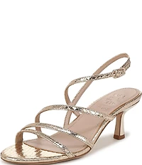 Naturalizer Tiffi Strappy Metallic Snake Embossed Leather Dress Sandals