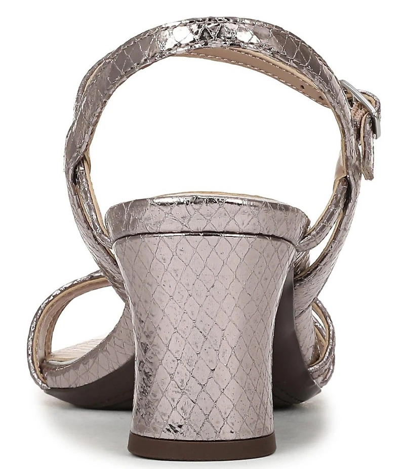 Naturalizer Trey Metallic Leather Ankle Wrap Dress Sandals