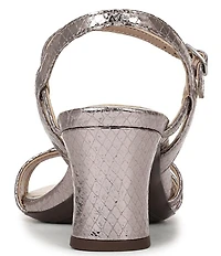 Naturalizer Trey Metallic Leather Ankle Wrap Dress Sandals