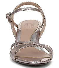 Naturalizer Trey Metallic Leather Ankle Wrap Dress Sandals