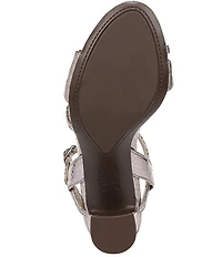 Naturalizer Trey Metallic Leather Ankle Wrap Dress Sandals