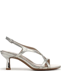 Naturalizer Truly Metallic Crinkle Strappy Dress Sandals
