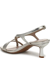 Naturalizer Truly Metallic Crinkle Strappy Dress Sandals