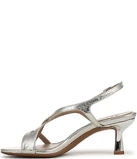 Naturalizer Truly Metallic Crinkle Strappy Dress Sandals