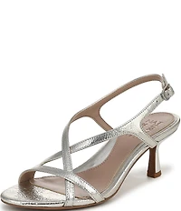 Naturalizer Truly Metallic Crinkle Strappy Dress Sandals
