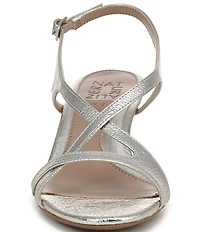 Naturalizer Truly Metallic Crinkle Strappy Dress Sandals