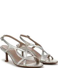 Naturalizer Truly Metallic Crinkle Strappy Dress Sandals
