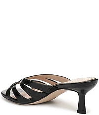 Naturalizer Tuesday Croco Embossed Patent Leather Strappy Dress Slide Sandals