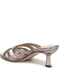 Naturalizer Tuesday Metallic Snake Embossed Leather Strappy Dress Sandals