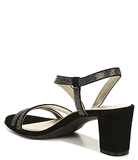 Naturalizer Vanessa Microsuede Strappy Rhinestone Detail Block Heel Evening Dress Sandals